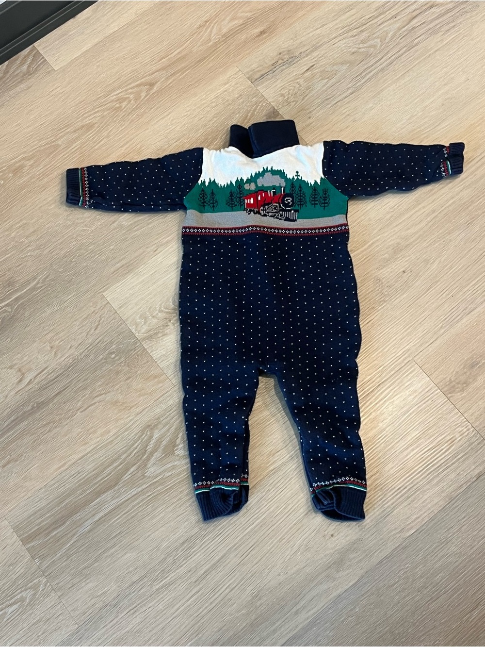 Janie and Jack Baby Train One Piece 6-12 months
